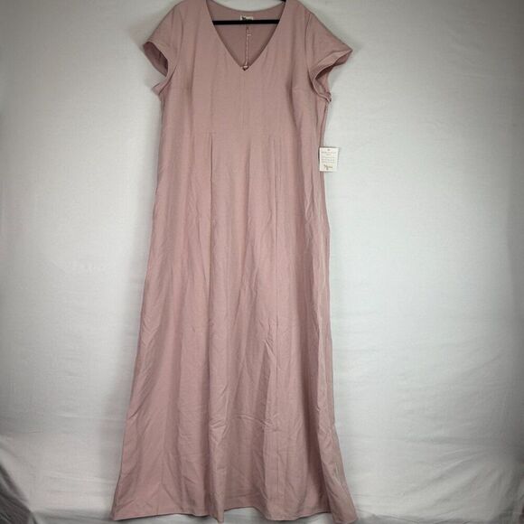Show Me Your Mumu Geneva Short Sleeve V Neck Stretch Gown Vintage Rose 3X - Picture 2 of 8